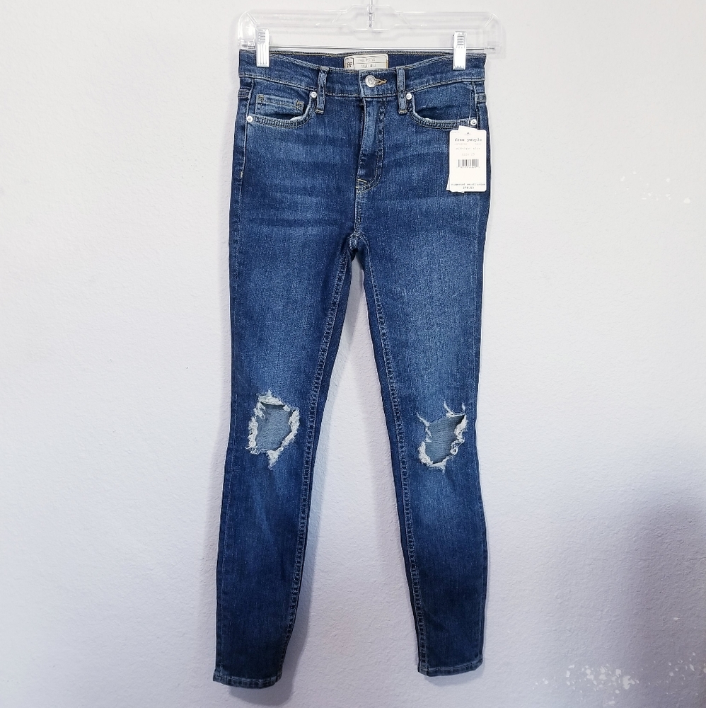 free people high rise busted skinny jeans - Picture 2 of 7